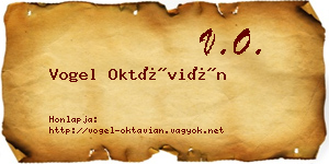 Vogel Oktávián névjegykártya